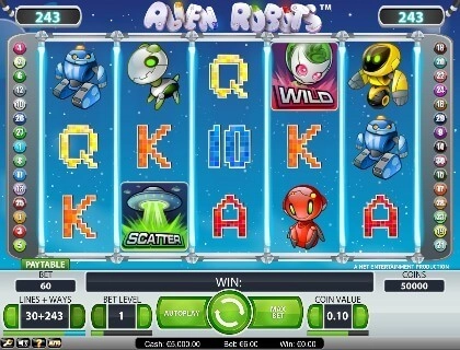 casino screen of symbols