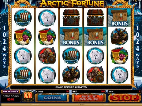 casino screen of symbols