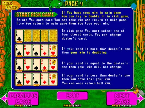 casino screen of symbols