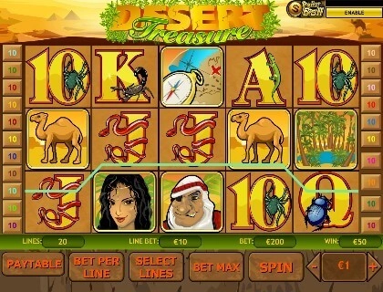 casino screen of symbols