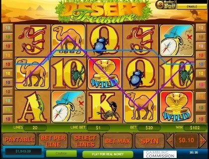 casino screen of symbols