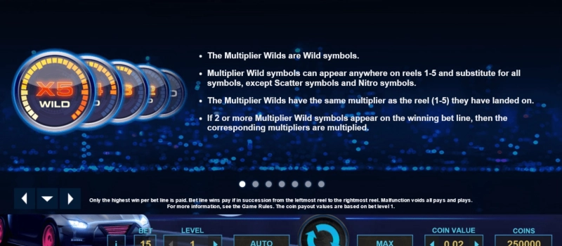 casino screen of symbols