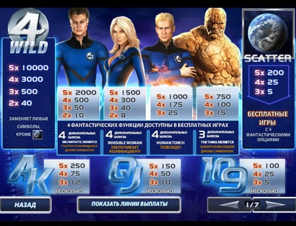 casino screen of symbols