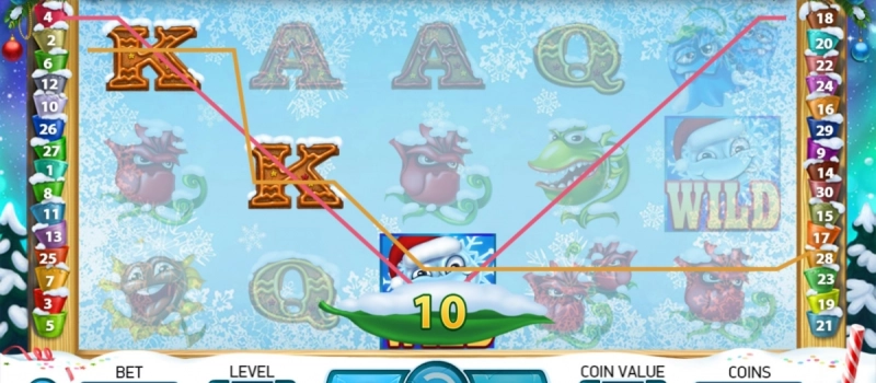 casino screen of symbols