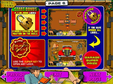 casino screen of symbols