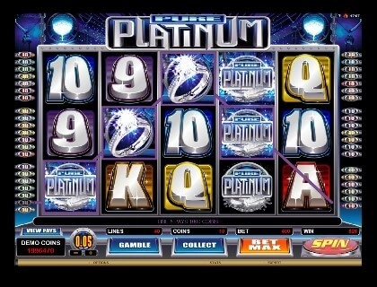casino screen of symbols