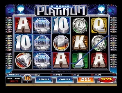 casino screen of symbols