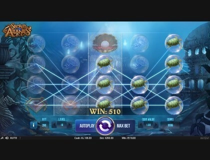 casino screen of symbols