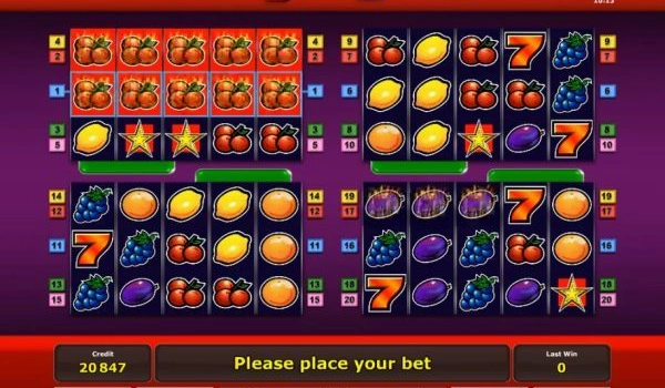 casino screen of symbols