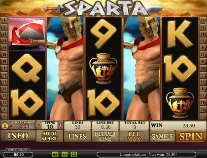 casino screen of symbols