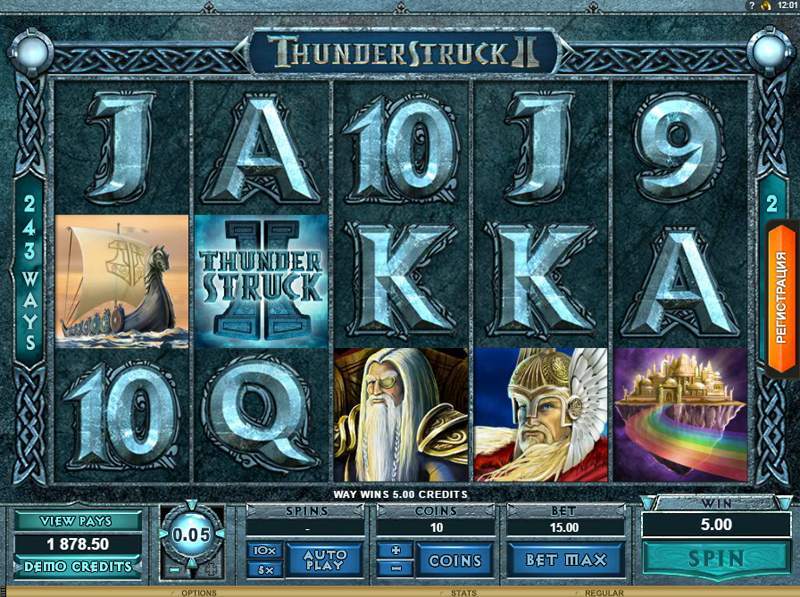 Игровой автомат Thunderstruck 2